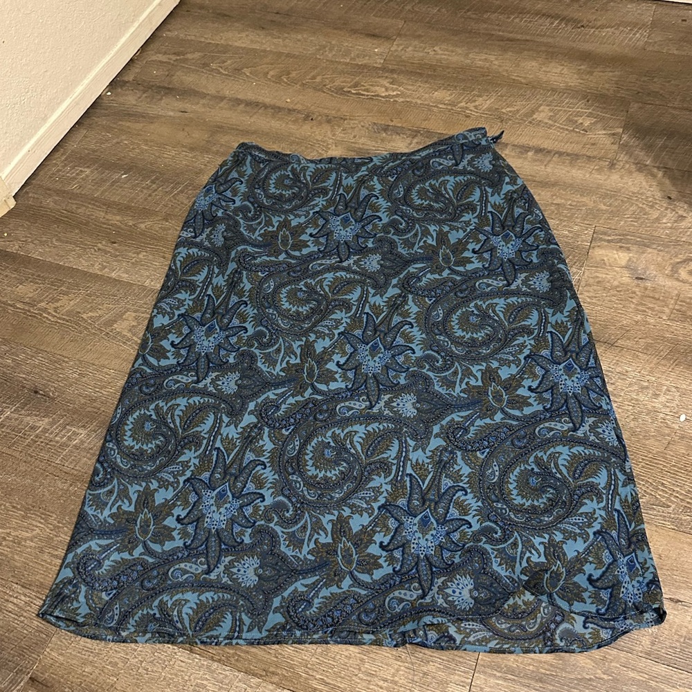 Sag Harbor Blue Midi Skirt Casual Resort Wear